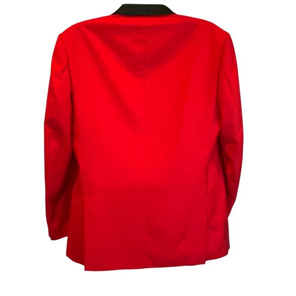 Zonettie Red Shawl Collar Tuxedo Jacket Size 42R - Picture 2 of 5